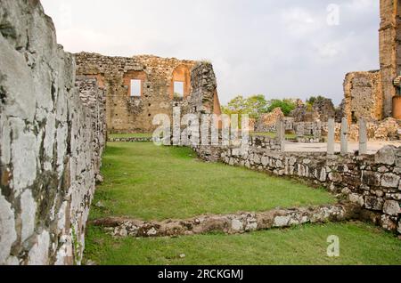 Panamá Viejo (alte Stadt Panama), erste permanente europäische Siedlung am Pazifischen Ozean, 1670 zerstört, Panama, Mittelamerika - Börsenfoto Stockfoto