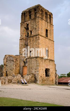 Panamá Viejo (alte Stadt Panama), erste permanente europäische Siedlung am Pazifischen Ozean, 1670 zerstört, Panama, Mittelamerika - Börsenfoto Stockfoto