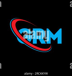 GRM-Logo. GRM-Brief. Logo mit GRM-Buchstaben. Initialen GRM-Logo, verbunden mit einem Kreis und einem Monogramm-Logo in Großbuchstaben. GRM-Typografie für Technologie, Geschäfte Stock Vektor