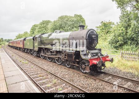 'Cumbrian Mountain Express' mit Galatea als Sierra Leone 15. Juli 2023 Carlisle nach Crewe, vorbei an Long Preston ca. 1 Stunde hinter dem Zeitplan. Stockfoto