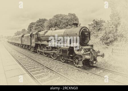 'Cumbrian Mountain Express' mit Galatea als Sierra Leone 15. Juli 2023 Carlisle nach Crewe, vorbei an Long Preston ca. 1 Stunde hinter dem Zeitplan. Stockfoto