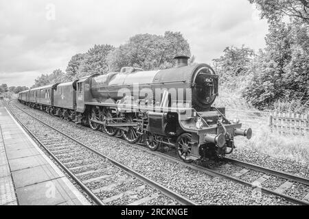 'Cumbrian Mountain Express' mit Galatea als Sierra Leone 15. Juli 2023 Carlisle nach Crewe, vorbei an Long Preston ca. 1 Stunde hinter dem Zeitplan. Stockfoto