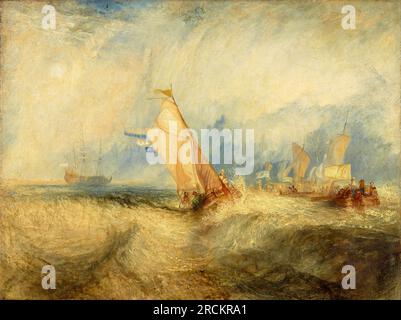 Van Tromp, er will seinen Meistern gefallen, schickt ein Meer, bekommt eine gute Nässe. Joseph Mallord William Turner. 1844 Stockfoto