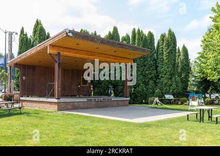 Arlington WA USA 24. Mai 2023: Bandstand im Legion Park Stockfoto