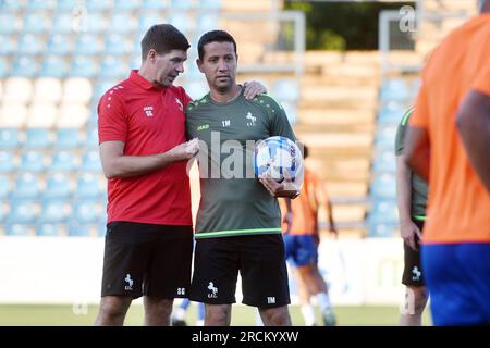 Varazdin, Kroatien. 15. Juli 2023. Cheftrainer von Al-Ettifaq Steven Gerrard vor dem Freundschaftsspiel zwischen NK Varazdin und Al-Ettifaq im Stadtstadion in Varazdin, Kroatien am 15. Juli 2023. Kredit: Pixsell/Alamy Live News Stockfoto