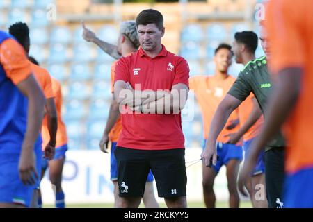 Varazdin, Kroatien. 15. Juli 2023. Cheftrainer von Al-Ettifaq Steven Gerrard vor dem Freundschaftsspiel zwischen NK Varazdin und Al-Ettifaq im Stadtstadion in Varazdin, Kroatien am 15. Juli 2023. Kredit: Pixsell/Alamy Live News Stockfoto