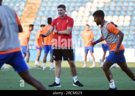 Varazdin, Kroatien. 15. Juli 2023. Cheftrainer von Al-Ettifaq Steven Gerrard vor dem Freundschaftsspiel zwischen NK Varazdin und Al-Ettifaq im Stadtstadion in Varazdin, Kroatien am 15. Juli 2023. Kredit: Pixsell/Alamy Live News Stockfoto