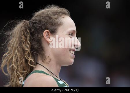 Heusden Zolder, Belgien. 15. Juli 2023. Belgische Noor Vidts, gefilmt während der 44. Ausgabe der Sporttagung von Nacht van de Atletiek in Heusden-Zolder, Samstag, den 15. Juli 2023. BELGA FOTO KRISTOF VAN ACCOM Kredit: Belga News Agency/Alamy Live News Stockfoto