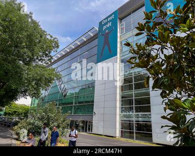 Ivy-sur-seine, Frankreich, Pariser Vororte, Leroy Merlin Hardware Store Building, Leute vor der Tür Stockfoto