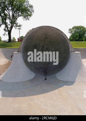 Shawnee, Kansas - 15. Juli 2023: Swarner Skatepark at 63. and Lackman Stockfoto