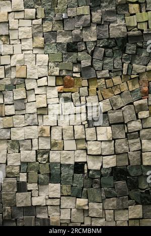 Hintergrundmaterial Nahaufnahme der Mosaikwand Stockfoto