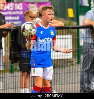 H&W Welders vs. Linfield, Samstag, 15. Juli 2023, Blanchflower Stadium, Belfast. Stockfoto