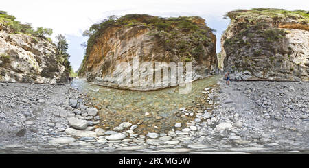 360 Grad Panorama Ansicht von Samaria Canyon 15:09