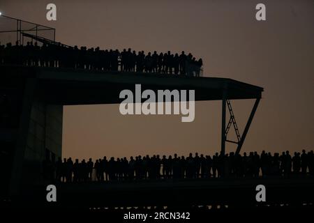 Sao Paulo, Brasilien. 15. Juli 2023. Fans während eines Spiels zwischen Corinthians und America mg in der Neo Quimica Arena in Sao Paulo, Brasilien (Fernando Roberto/SPP) Kredit: SPP Sport Press Photo. Alamy Live News Stockfoto