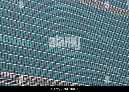 Gebäude und Hauptquartier des Sekretariats der Vereinten Nationen in New York City, USA Stockfoto