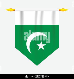 pakistanische Nationalflagge mit realistischem Stofflook Stock Vektor