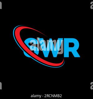 SWR-Logo. SWR-Brief. SWR-Logo mit Buchstaben. Initialen SWR-Logo verbunden mit Kreis und Monogramm-Logo in Großbuchstaben. SWR-Typografie für Technologie, Geschäfte Stock Vektor