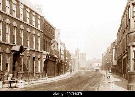 Bridge Street, Morpeth, viktorianische Zeit Stockfoto