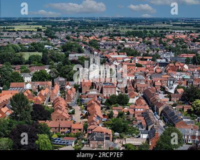 Beverley ist eine Markt- und Kleinstadt und eine zivile Gemeinde im East Riding von Yorkshire, England, in der es die Bezirksstadt ist. Stockfoto