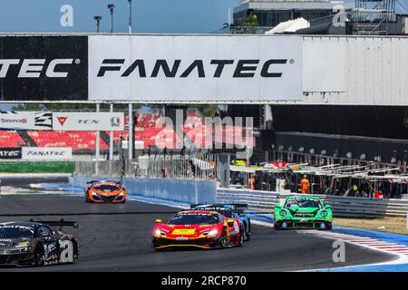 71 Sean HUDSPETH, Nicolas MARINANGELI, AF Corse Ferrari 296 GT3, Aktion während der 5. Runde des GT World Challenge Europe Sprint Cup 2023, vom 14. Bis 16. Juli 2023 in Misano, Italien - Foto Grégory Lenormand/DPPI Credit: DPPI Media/Alamy Live News Stockfoto