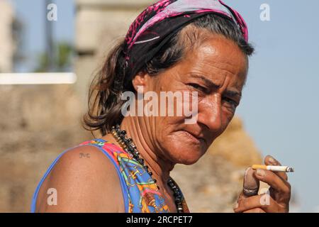 Ein Fischerleben im Libanon von Beirut Stockfoto