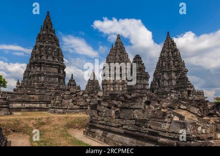 Prambanan, eine hinduistische Tempelanlage in Yogyakarta, Süd-Java, Indonesien, Stockfoto