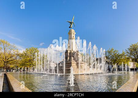 Fontaine Place de la République à Dijon, Monument à Sadi Carnot, Renommée. Stockfoto