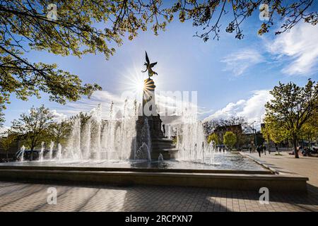 Fontaine Place de la République à Dijon, Monument à Sadi Carnot, Renommée. Stockfoto