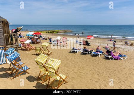 Shanklin Beach, Shanklin, Isle of Wight, England, Vereinigtes Königreich Stockfoto