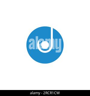 vektor des Logos des J-Hakenwinkels für das Fischereisymbol Stock Vektor