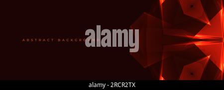 Abstrakter Vektor dunkelrot breiter Hintergrund mit leuchtendem futuristischem Muster. Vector Modern Illustrationsbanner Stock Vektor