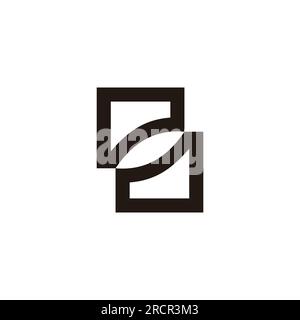 Brief pd einfacher geometrischer abstrakter Logo-Vektor Stock Vektor