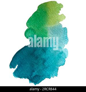 Aquarelle Flecken und Pinsel ClipArt Stockfoto