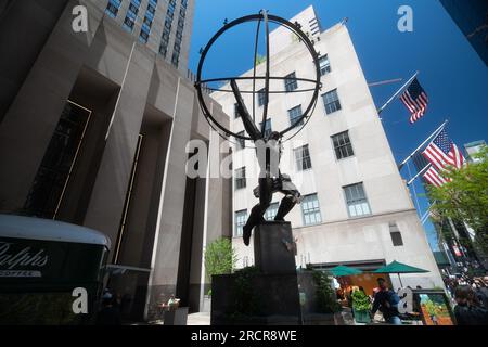 Rockefeller Center Statue in New York City Stockfoto