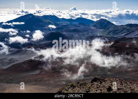 Haleakala ist ein ruhender Vulkan auf Maui Island Stockfoto