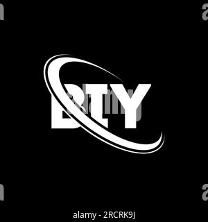 BIY-Logo. BIY-Brief. Logo mit BIY-Buchstaben. Initialen BIY Logo verbunden mit Kreis und Monogramm-Logo in Großbuchstaben. BIY-Typografie für Technologie, Geschäfte Stock Vektor