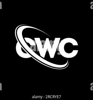 CWC-Logo. CWC-Brief. Logo mit CWC-Buchstaben. Initialen CWC-Logo verbunden mit Kreis und Monogramm-Logo in Großbuchstaben. CWC-Typografie für Technologie, Geschäfte Stock Vektor