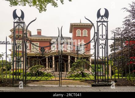 Außenansicht des Hauses des Autors Stephen King in der Nähe der Innenstadt von Bangor Maine Stockfoto