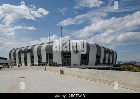 Belo Horizonte, Brasilien. 16. Juli 2023. Allgemeiner Blick auf das Arena MRV Stadium, vor dem Friendly Match Atletico Mineiro Legends, in der Arena MRV, in Belo Horizonte am 16. Juli. Foto: Gledston Tavares/DiaEsportivo/Alamy Live News Kredit: DiaEsportivo/Alamy Live News Stockfoto