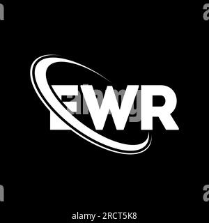 EWR-Logo. EWR-Brief. Logo mit EWR-Buchstaben. Initialen EWR-Logo verbunden mit Kreis und Monogramm-Logo in Großbuchstaben. EWR-Typografie für Technologie, Unternehmen Stock Vektor
