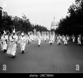 Washington, D.C. 13. September 1926 Eine Ku-Klux-Klan-Parade im Kapitol der Nation. Stockfoto