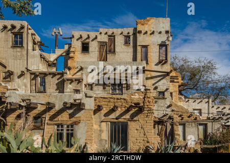 Cabot's Pueblo Museum ist ein historisches amerikanisches Museum in Desert Hot Springs, Kalifornien. Stockfoto