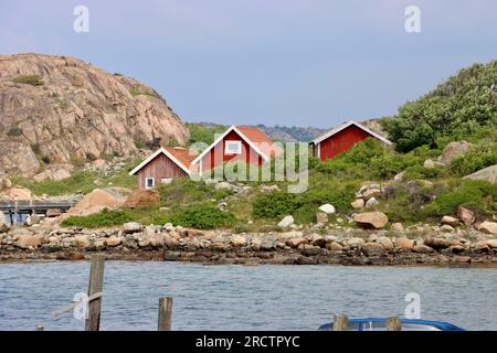 Ein kleines Dorf an der Westküste Schwedens Stockfoto