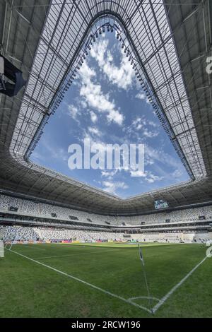 Belo Horizonte, Brasilien. 16. Juli 2023. Arena MRV, das erste Spiel im neuen Stadion von Atletico Mineiro in Belo Horizonte, Bundesstaat Minas Gerais, Brasilien, am 16. Juli 2023. Kredit: Brasilien Photo Press/Alamy Live News Stockfoto