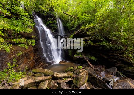 Reece Place Falls - Headwaters State Forest, in der Nähe von Brevard, North Carolina, USA Stockfoto