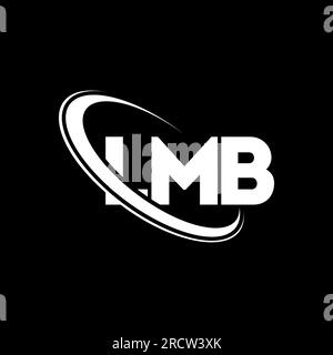 LMB-Logo. LMB-Buchstabe. LMB-Logo mit Buchstaben. Initialen LMB-Logo verbunden mit Kreis und Monogramm-Logo in Großbuchstaben. LMB-Typografie für Technologie, Unternehmen Stock Vektor