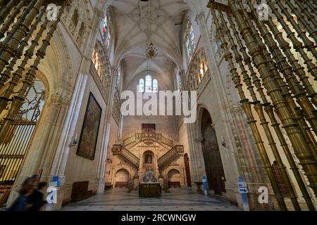 Berühmte Goldene Treppe an der Kathedrale von Burgos Stockfoto