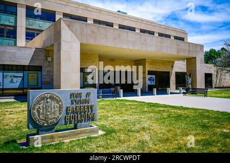 Wyoming, WY, USA - 10. Mai 2022: State of Wyoming Barrett Building Stockfoto