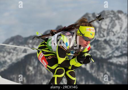 DORIN HABERT Marie FRA Aktion Biathlon 7,5km Sprint der Frauen Stockfoto