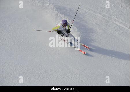 Maria RIESCH Aktion Slalom der Frauen am 19.2.2011 Ski Alpin Weltmeisterschaft vom 7.-20,2. 2011 in Garmisch - Partenkirchen Partenkirchen Stockfoto